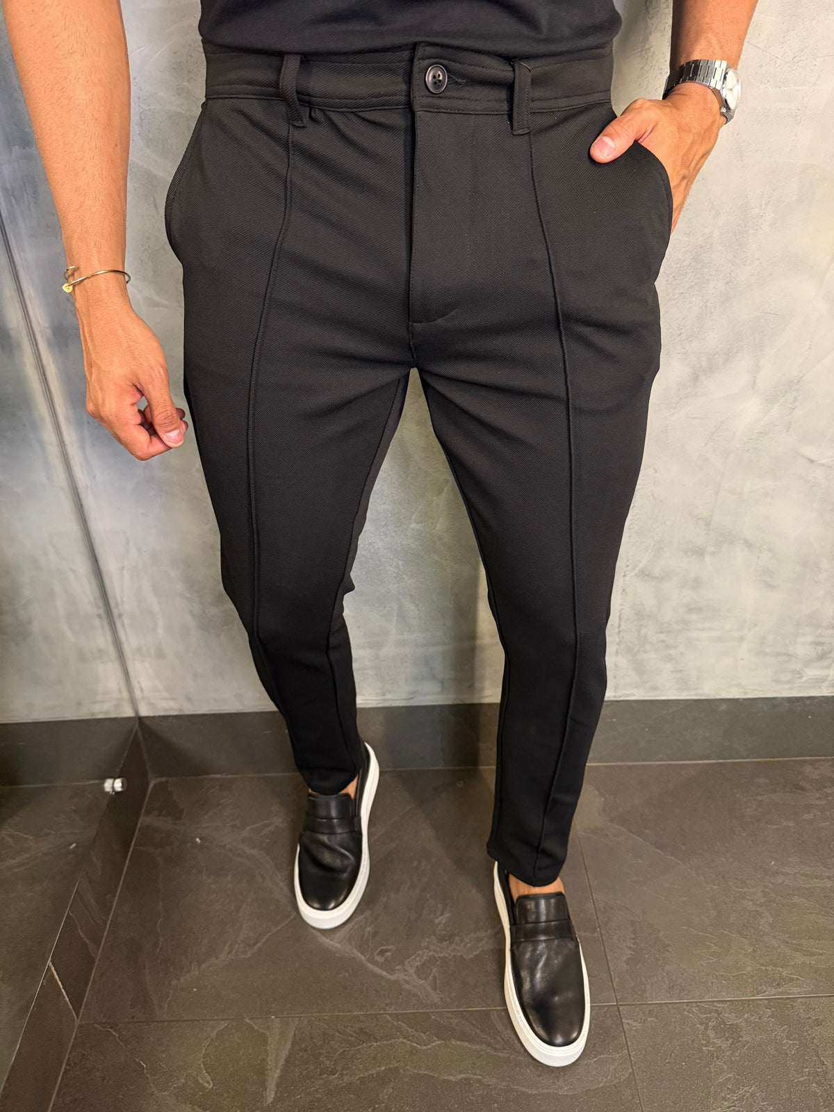 CALÇA MALHA C/ FRISO PONTO H