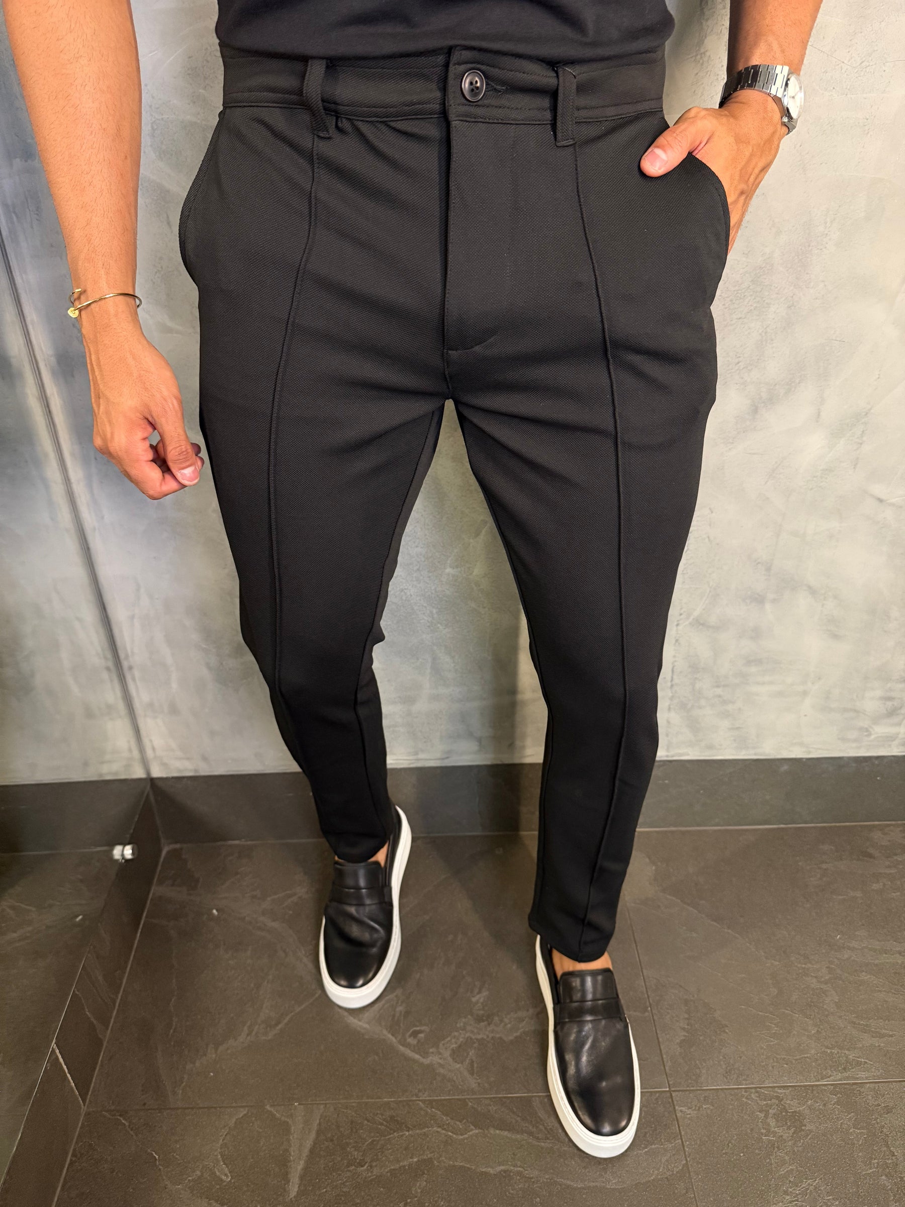 CALÇA MALHA C/ FRISO PONTO H