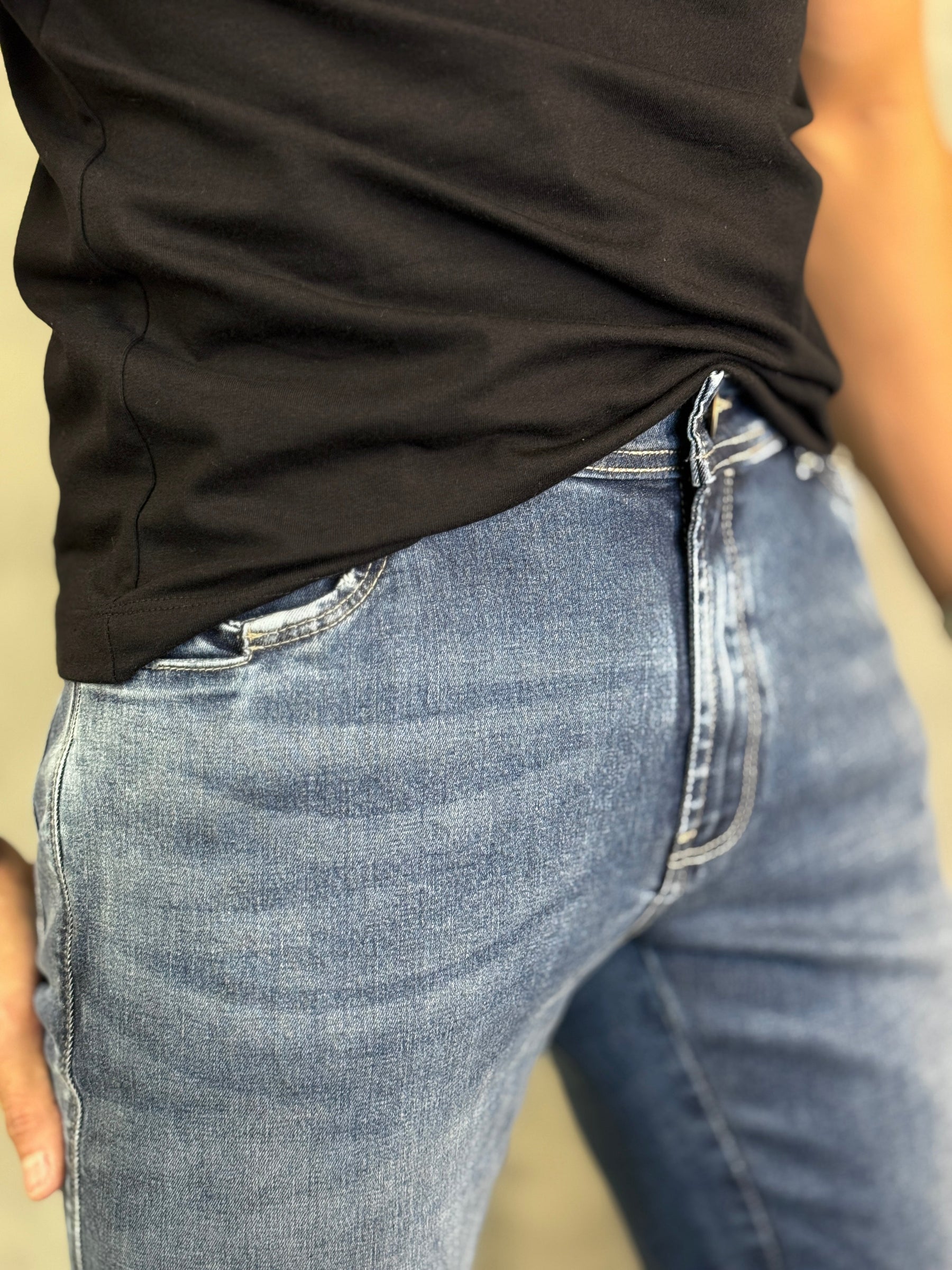 CALÇA JEANS SLIM SELECT DLZ AZUL MÉDIO