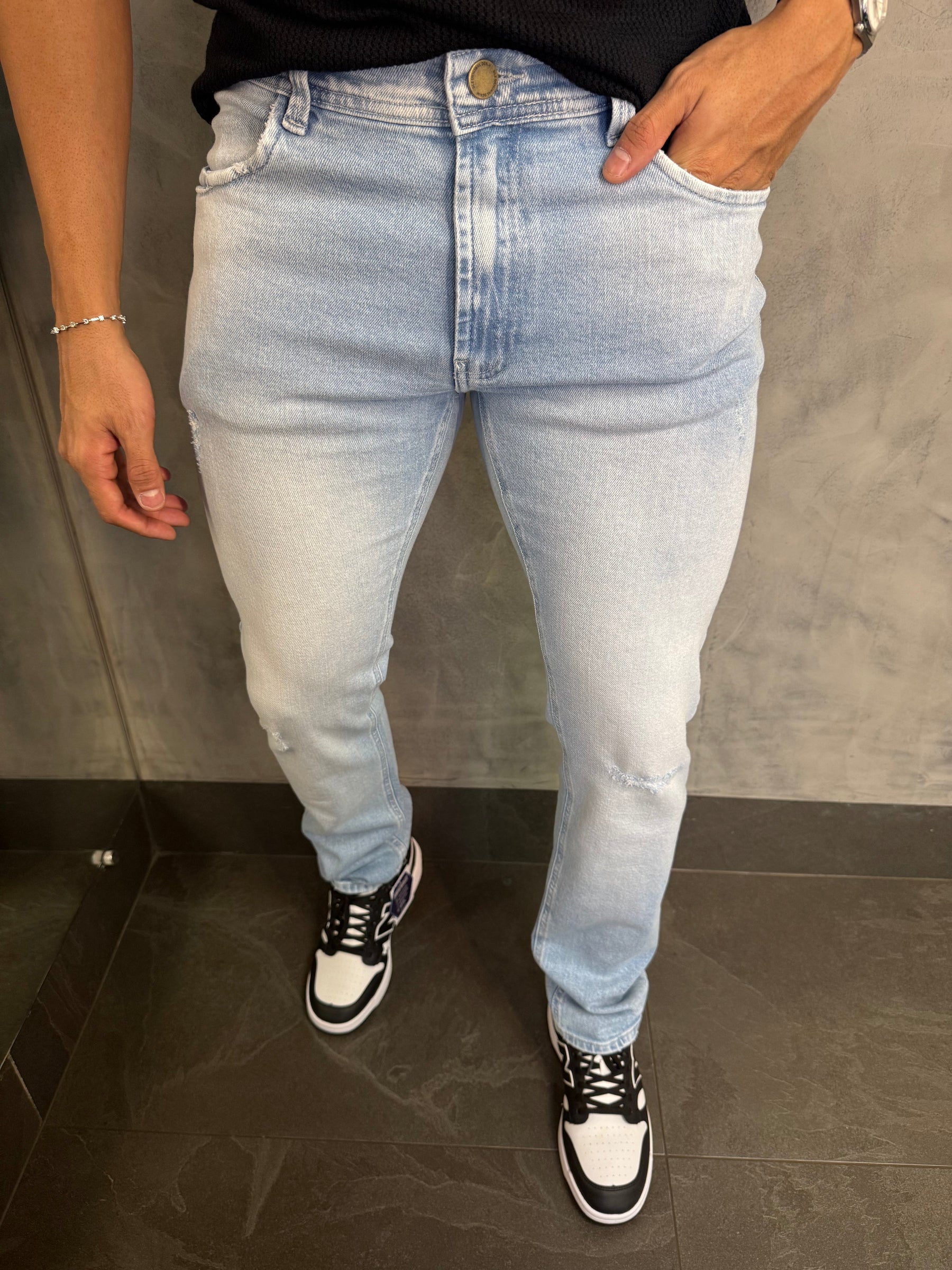 CALÇA JEANS SLIM SW DLZ DELAVÊ