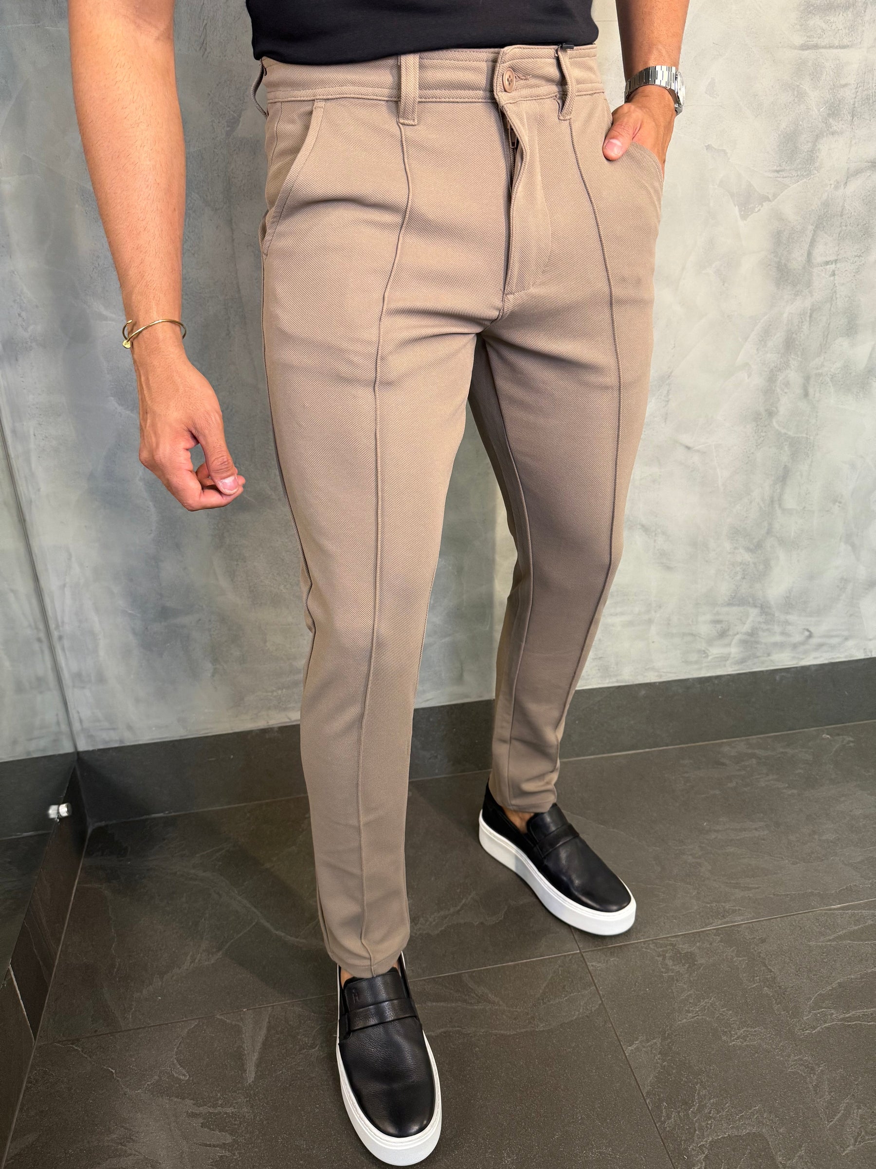 CALÇA MALHA C/ FRISO PONTO H