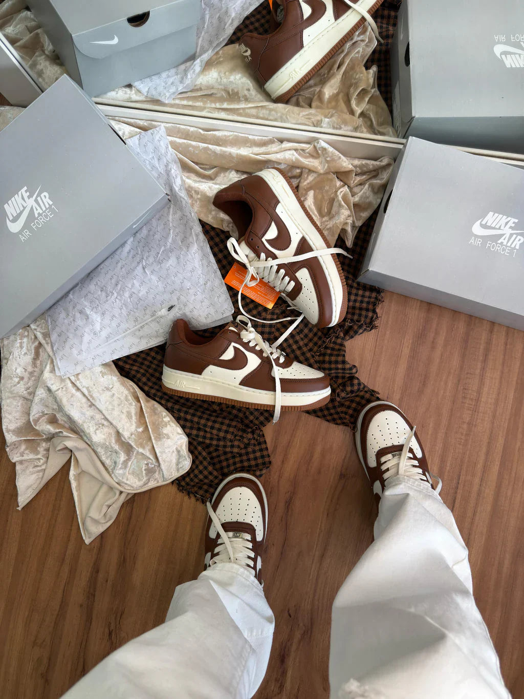 Tênis Feminino Nike Air Force 1 Cacau Premium